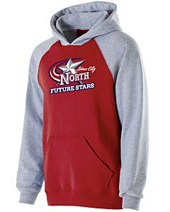 YOUTH BANNER HOODIE - Front Imprint - Future Stars-Red/Athletic Heather