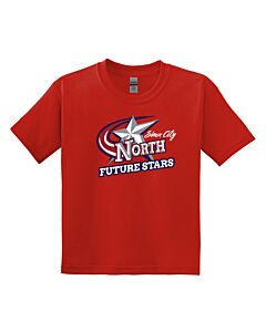 Gildan® - Youth DryBlend® 50 Cotton/50 Poly T-Shirt - Front Imprint - Future Stars-Red