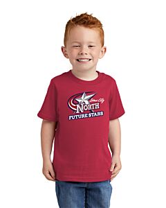 Port &amp; Company® Toddler Core Cotton Tee - Front Imprint - Future Stars-Red