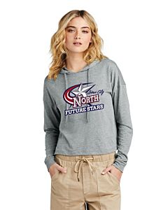  District® Women’s Perfect Tri® Midi Long Sleeve Hoodie - Front Imprint - Future Stars-Gray Frost