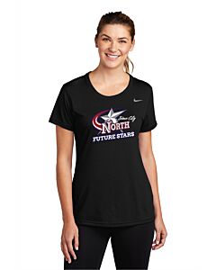 Nike Ladies Team rLegend Tee - Front Imprint - Future Stars-Black
