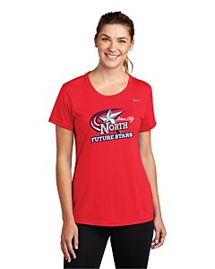 Nike Ladies Team rLegend Tee - Front Imprint - Future Stars-University Red