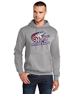 Port &amp; Company® Core Fleece Pullover Hooded Sweatshirt - Front Imprint - Future Stars-Athletic Heather
