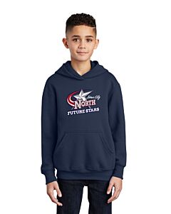 Port & Company® Youth Core Fleece Pullover Hooded Sweatshirt - Front Imprint