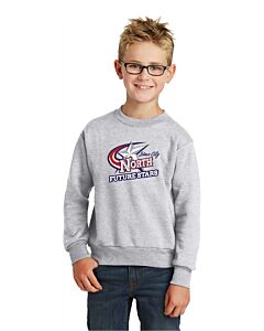 Port & Company® Youth Core Fleece Crewneck Sweatshirt - Front Imprint - Future Stars