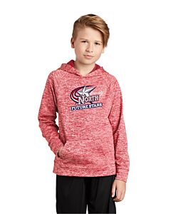Sport-Tek® Youth PosiCharge® Electric Heather Fleece Hooded Pullover - Front Imprint - Future Stars