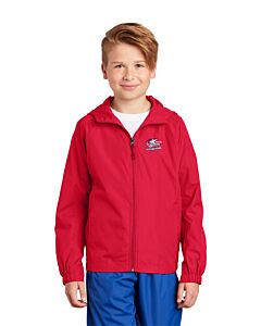Sport-Tek® Youth Hooded Raglan Jacket - Embroidery - Future Stars-True Red