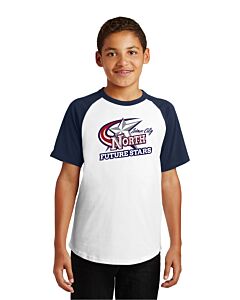 Sport-Tek® Youth Short Sleeve Colorblock Raglan Jersey - Front Imprint - Future Stars